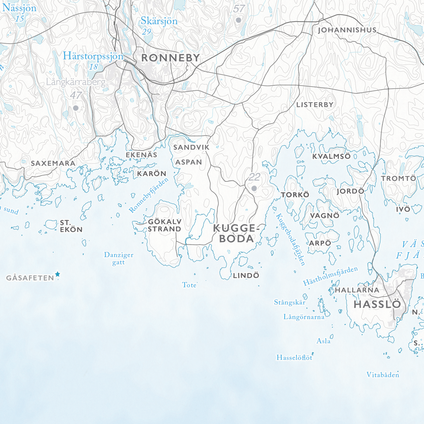 Skärgårdskarta Blekinge