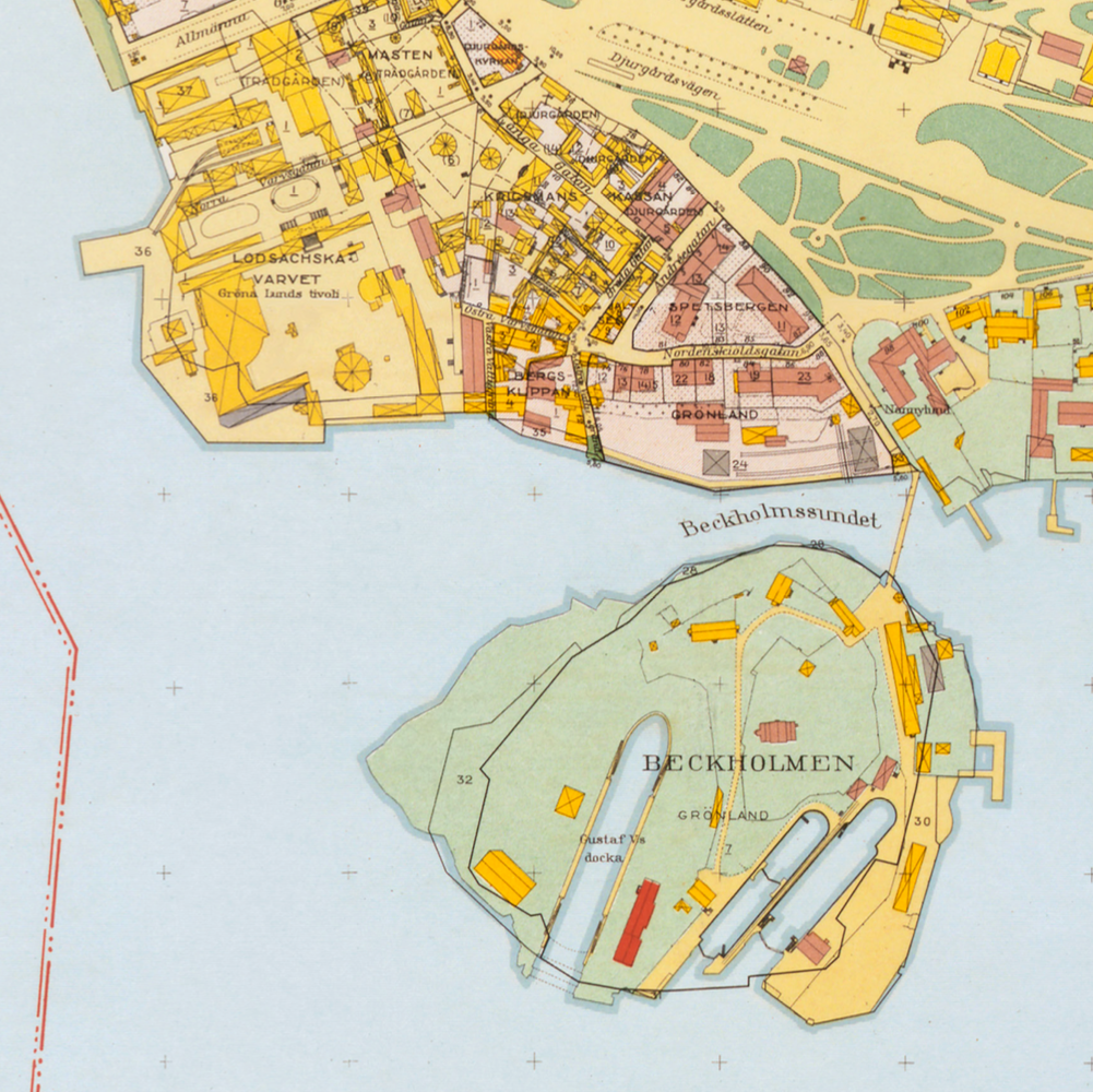 Djurgården (1938-1940 års karta över Stockholm)