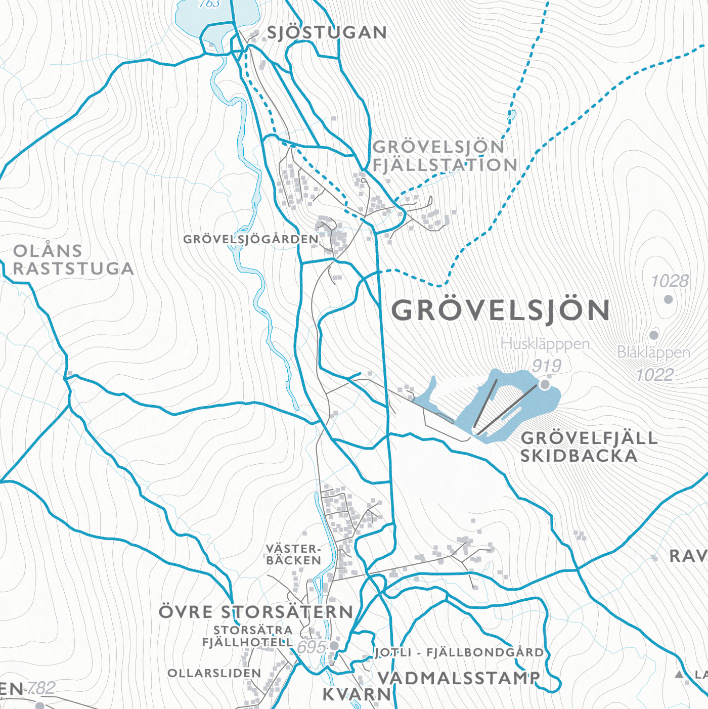 Skidkarta Grövelsjön