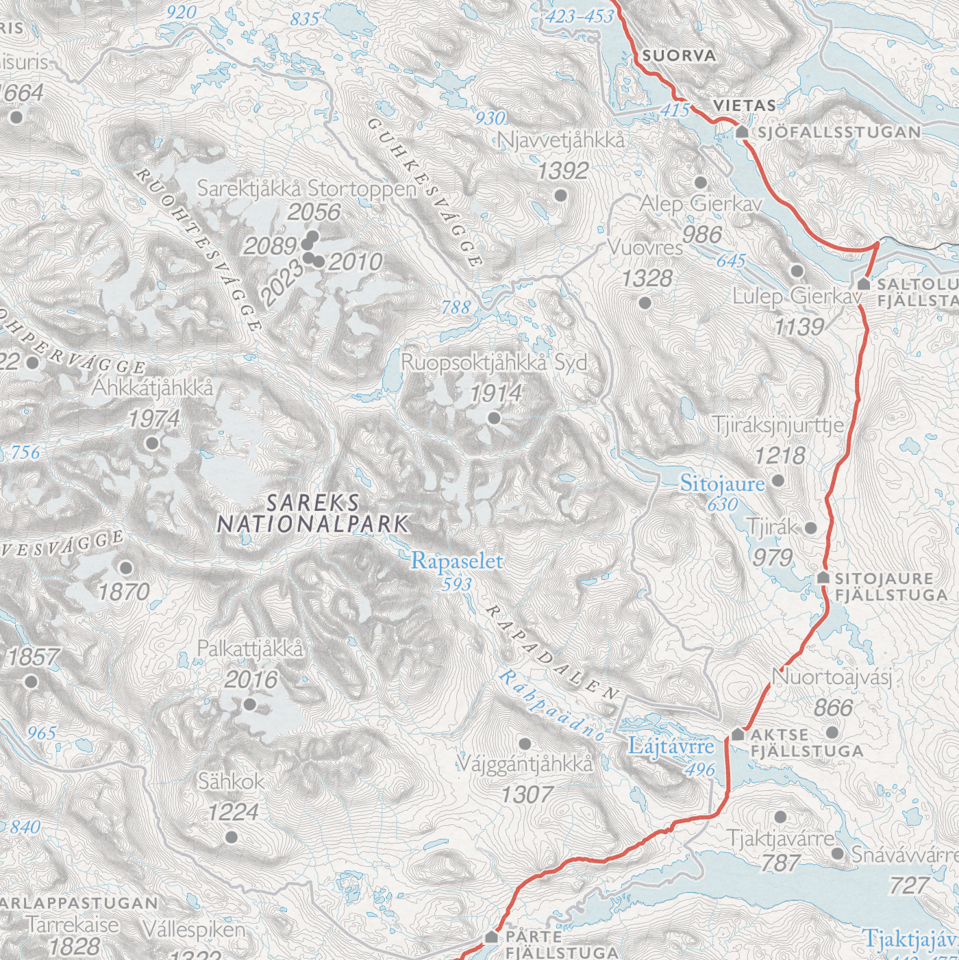 Stigkarta Kungsleden