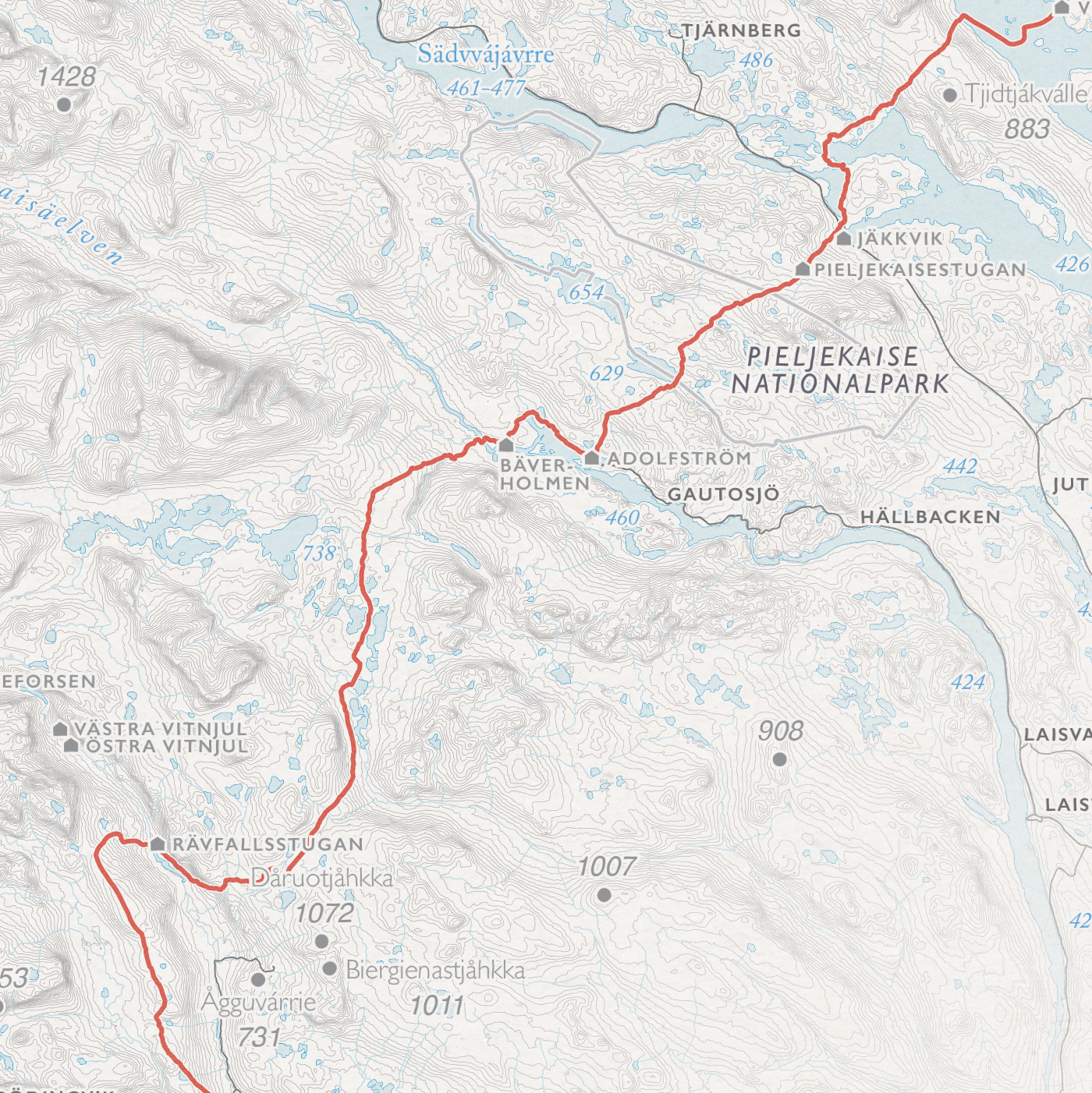 Stigkarta Kungsleden