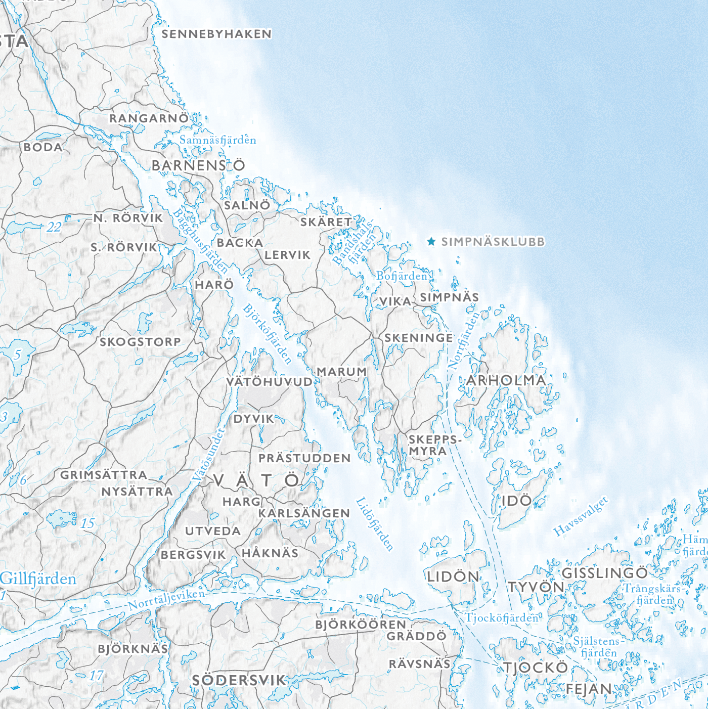 Skärgårdskarta Roslagen