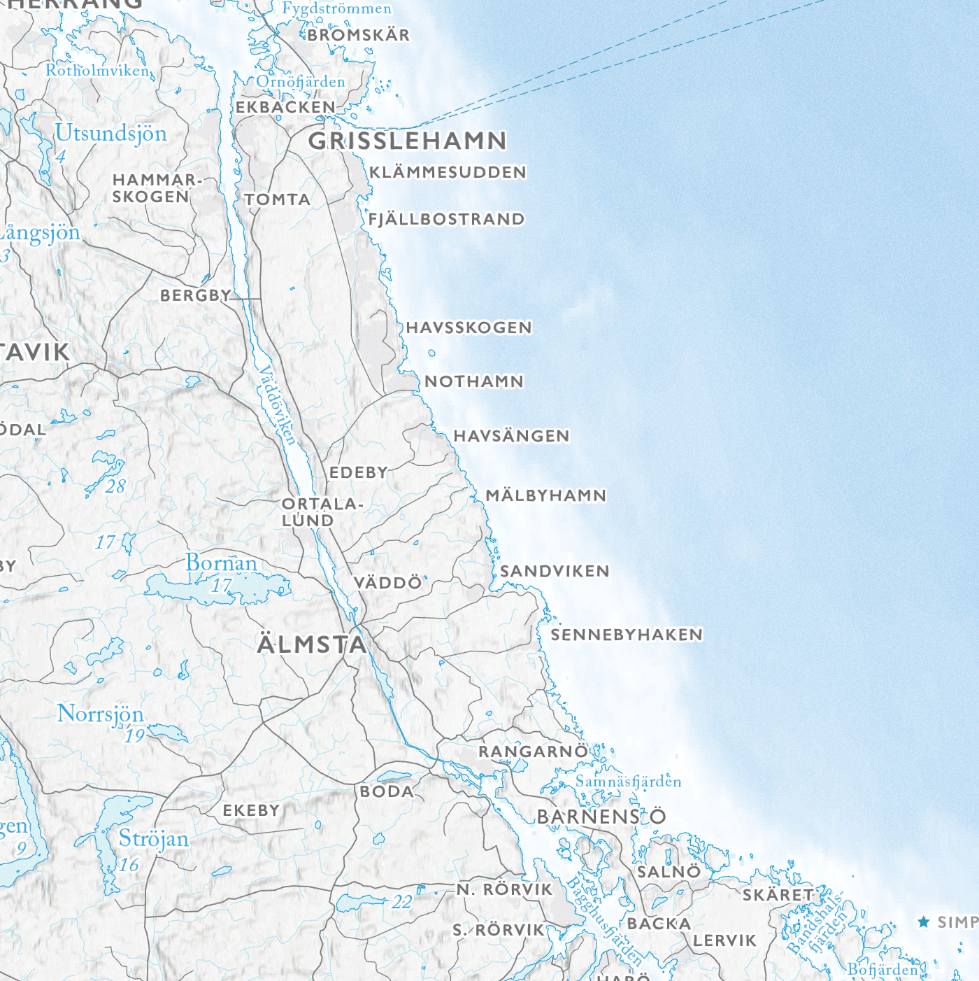 Skärgårdskarta Roslagen