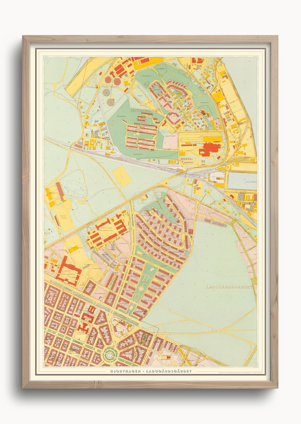 Hjorthagen - Ladugårdsgärdet (1938-1940 års karta över Stockholm)