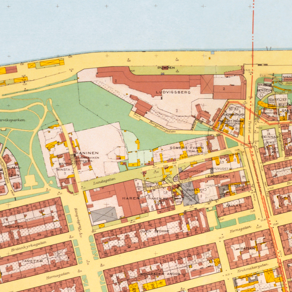 Västra Södermalm (1938-1940 års karta över Stockholm)