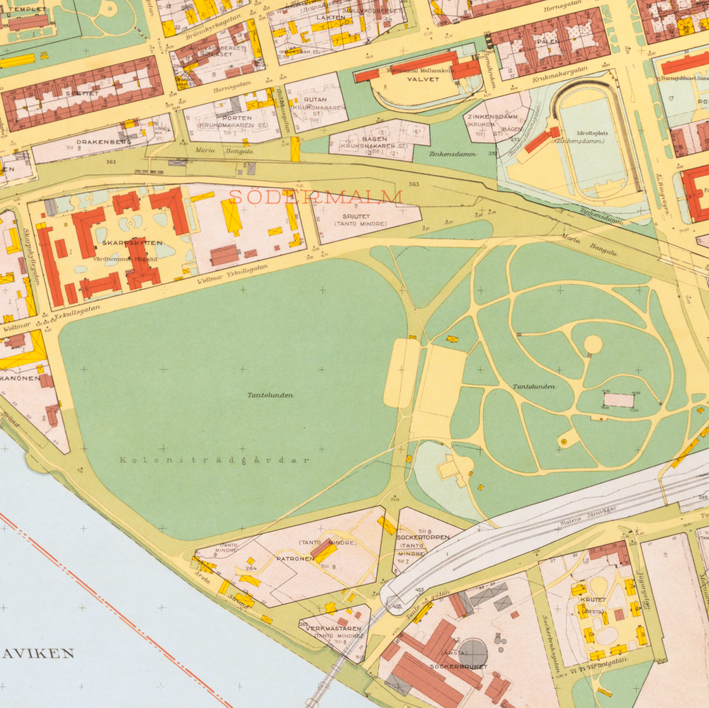 Västra Södermalm (1938-1940 års karta över Stockholm)