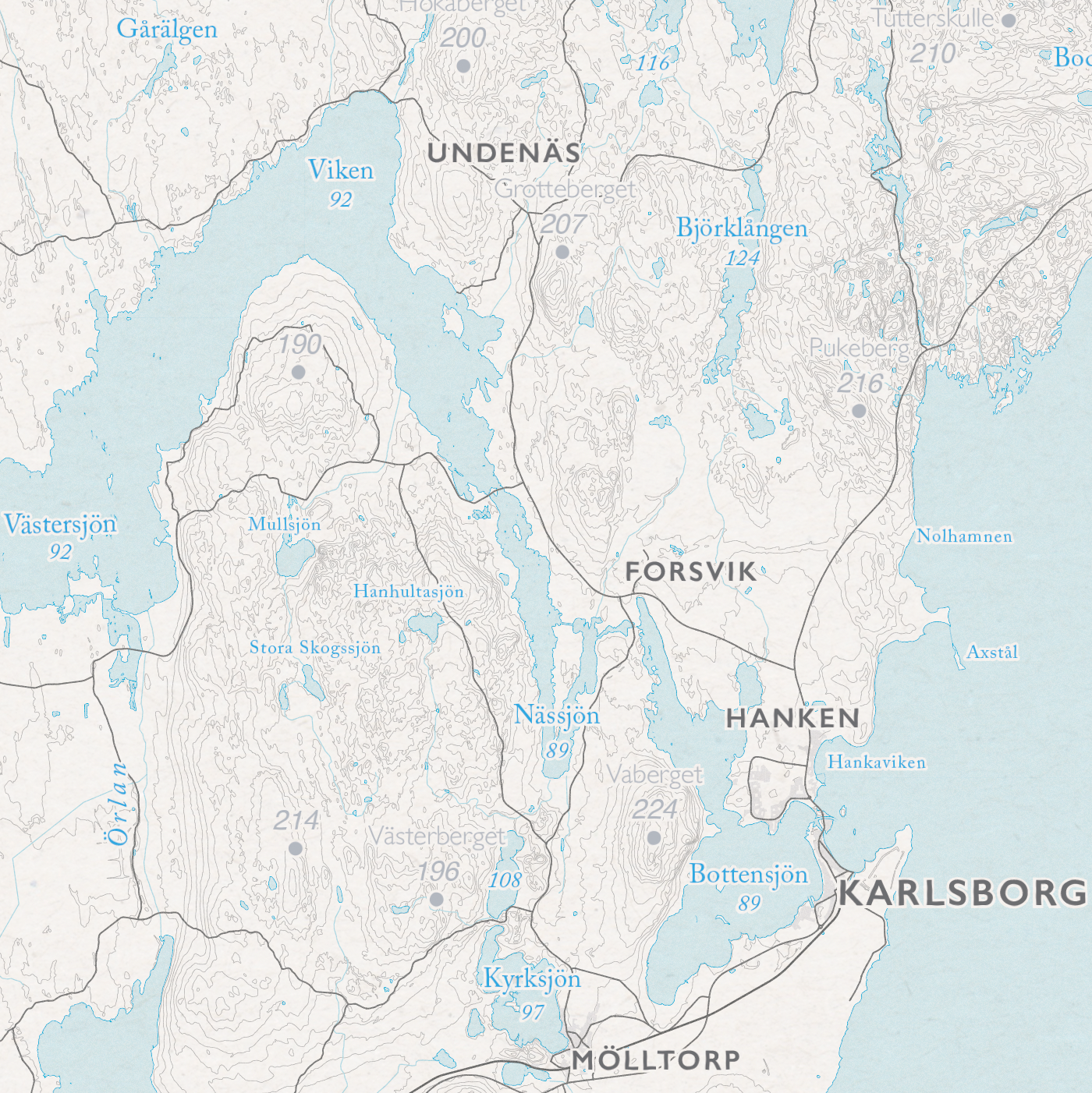 Sjökarta Vättern