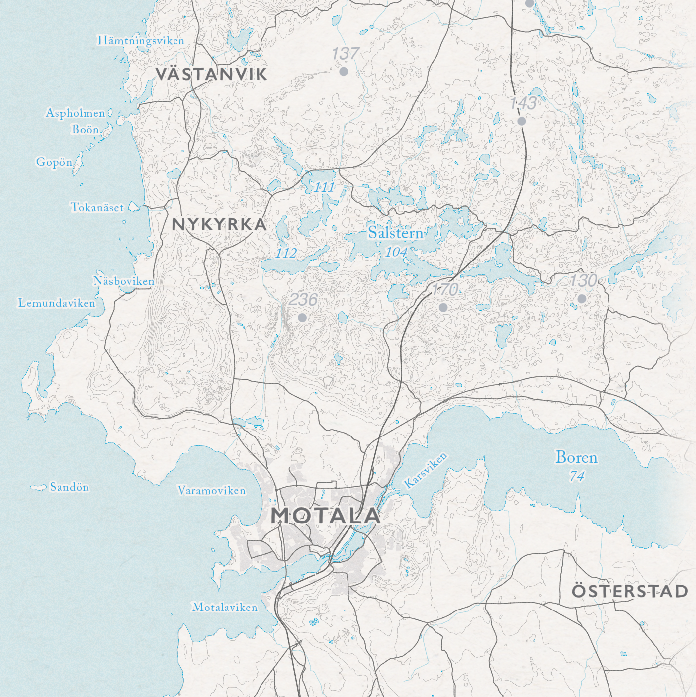 Sjökarta Vättern