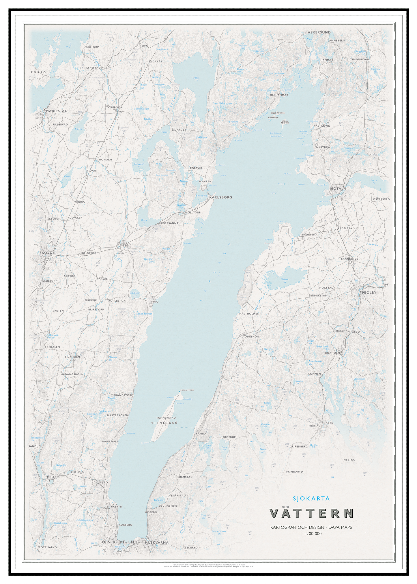 Sjökarta Vättern