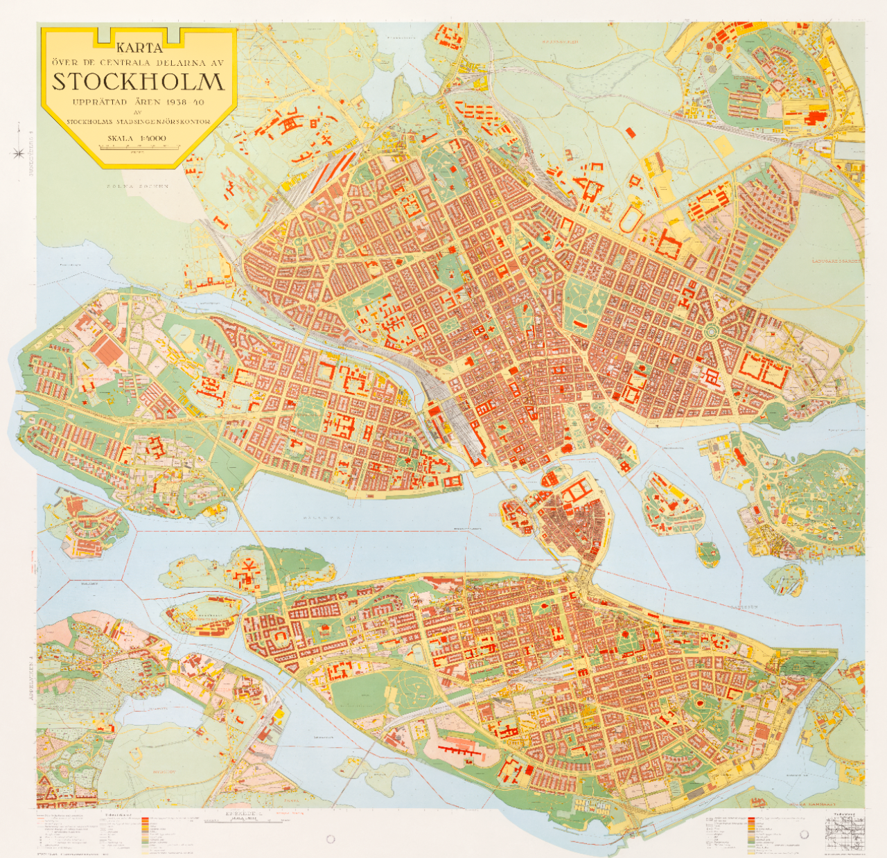 Digital restaurering av kartan "Stockholm 1938-1940"