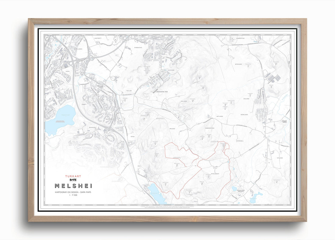 Vandringskarta Melshei