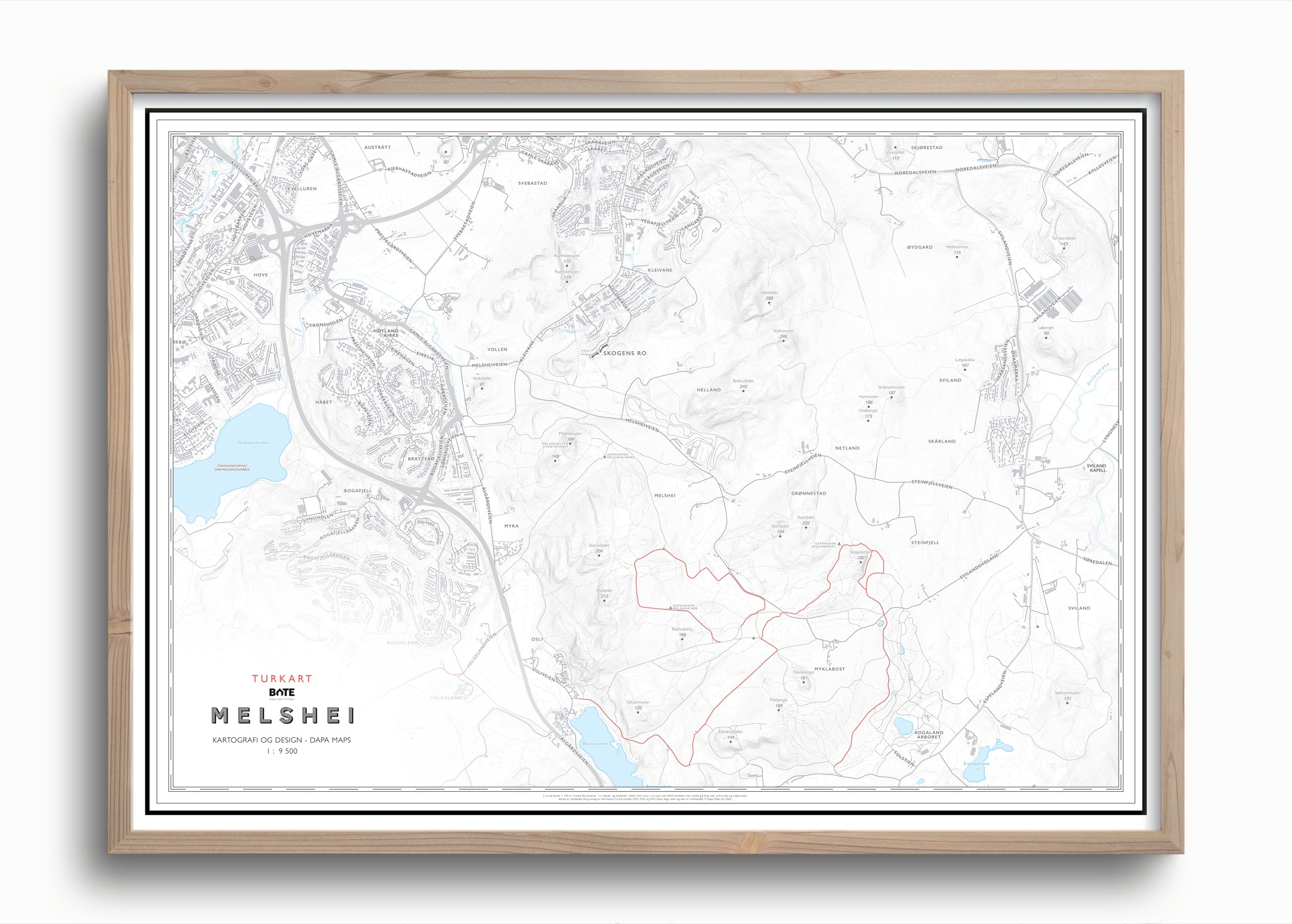 Vandringskarta Melshei