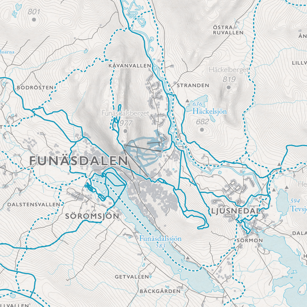 Skidkarta Funäsfjällen