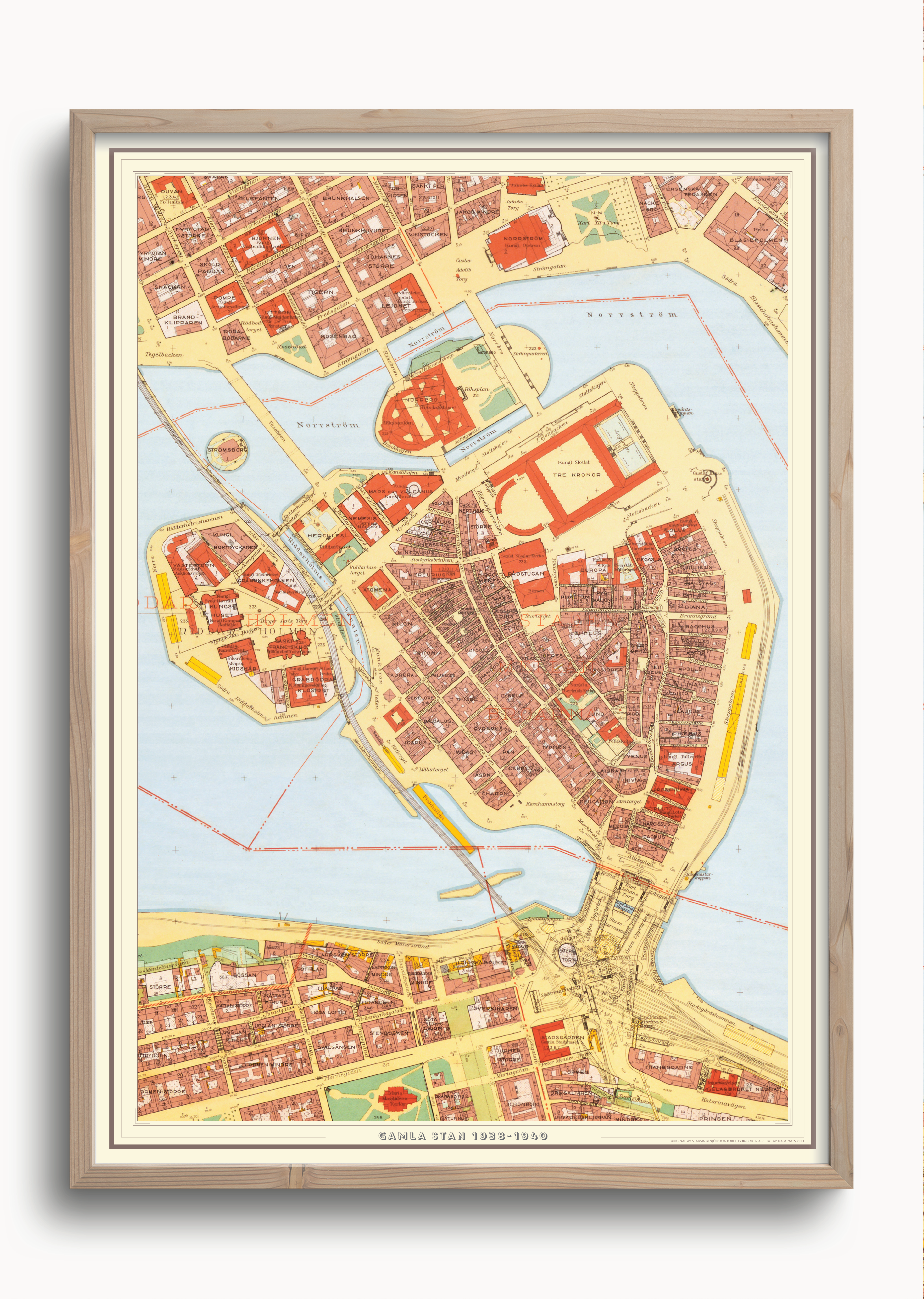Gamla stan - (1938-1940 års karta över Stockholm)
