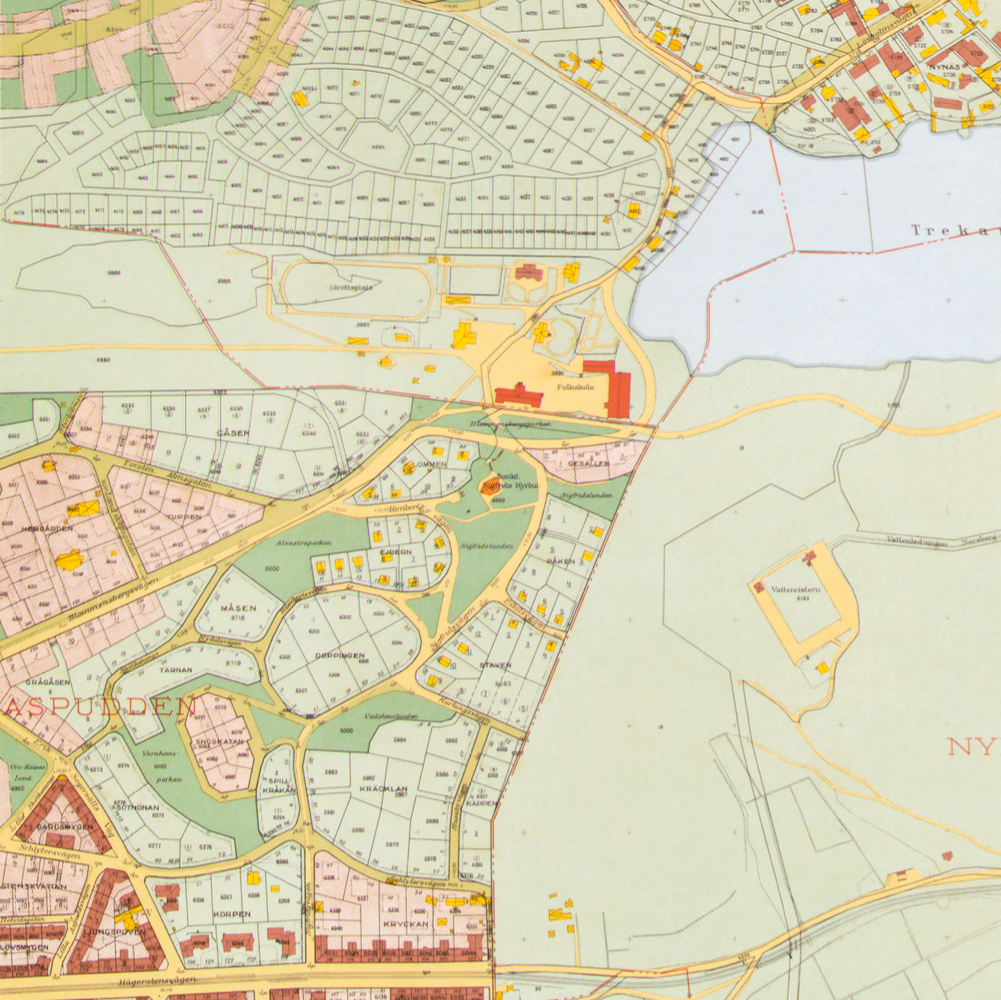 Gröndal - Liljeholmen (1938-1940 års karta över Stockholm)