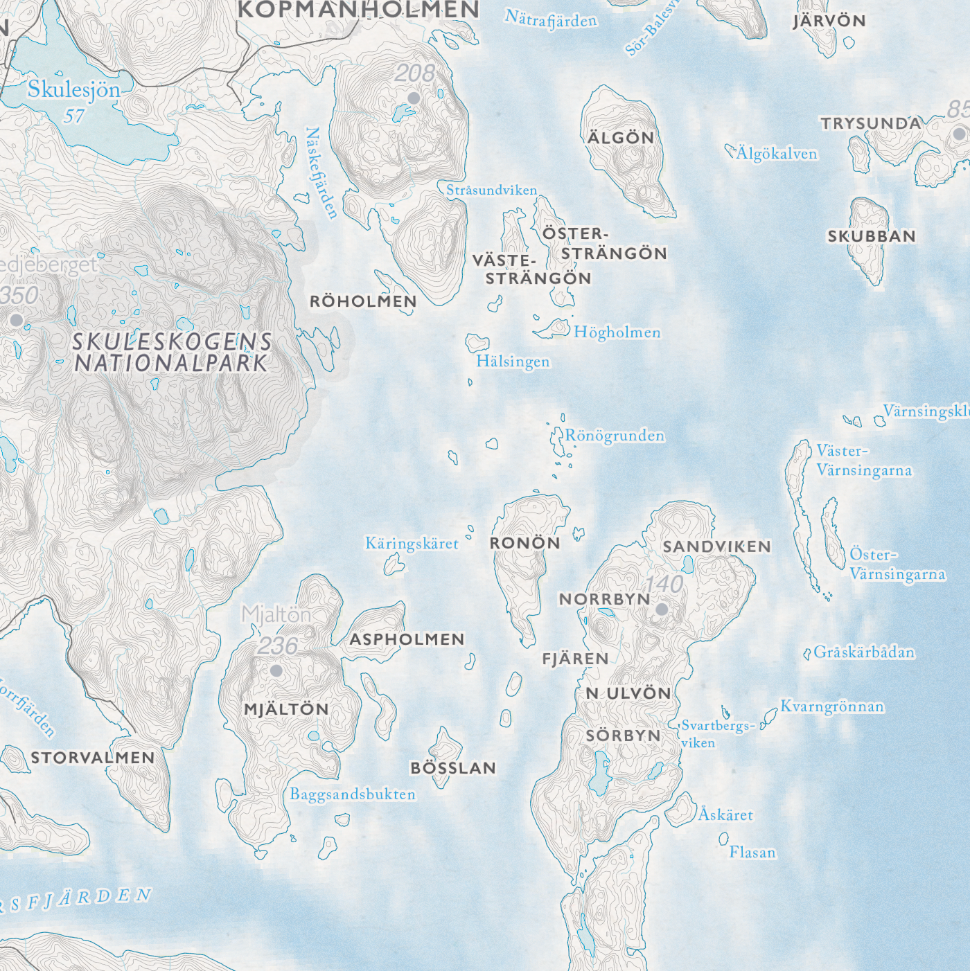 Kustkarta Höga Kusten