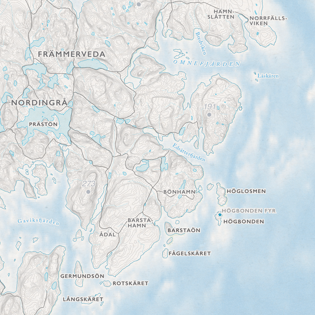 Kustkarta Höga Kusten