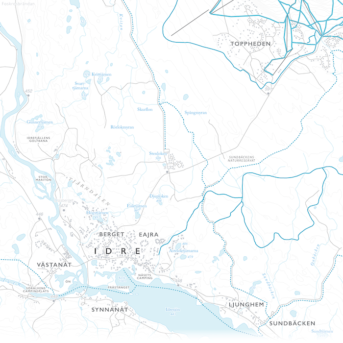 Skidkarta Idre fjäll