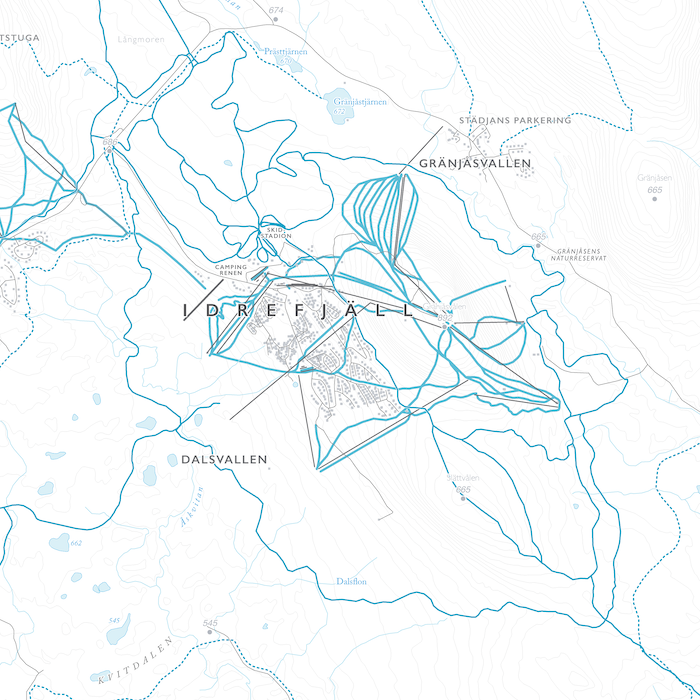 Skidkarta Idre fjäll