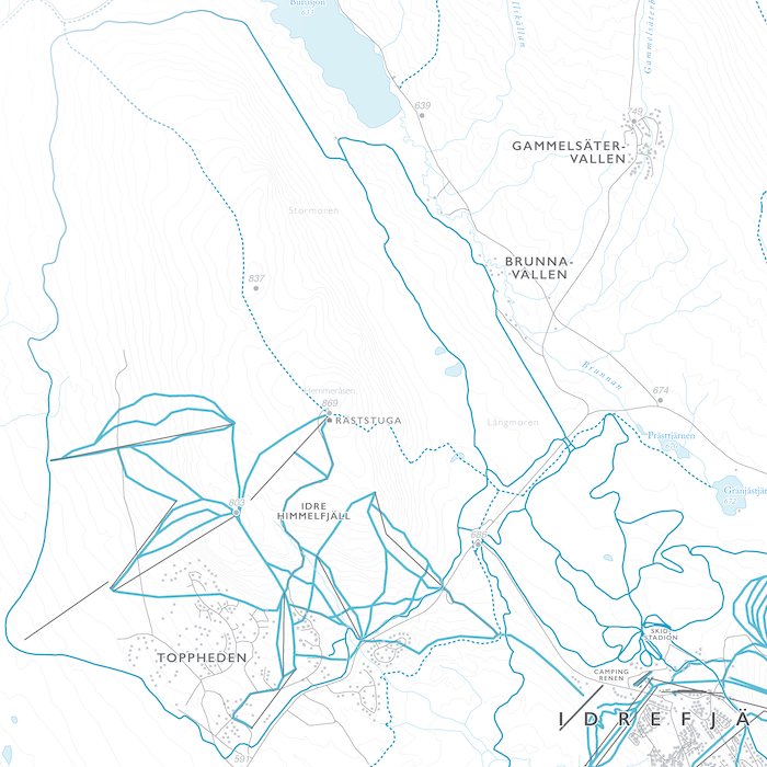 Skidkarta Idre fjäll