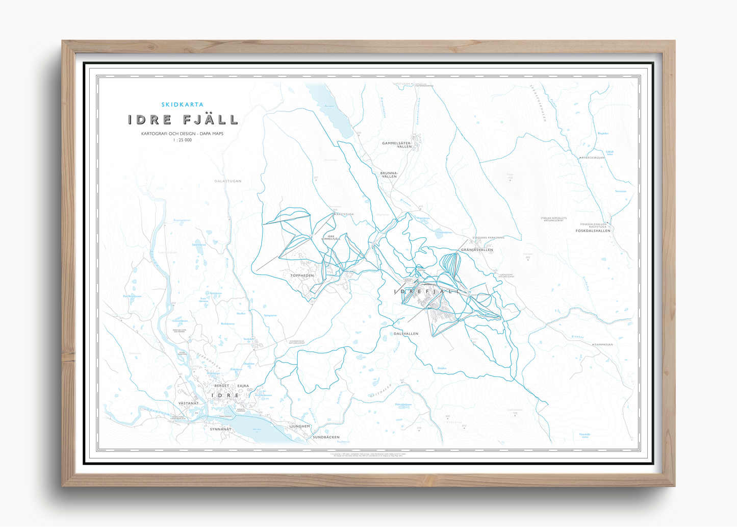 Skidkarta Idre fjäll