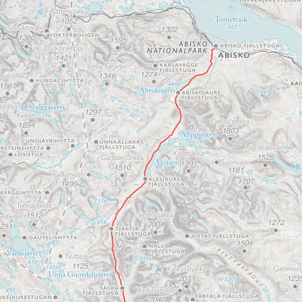 Stigkarta Kungsleden