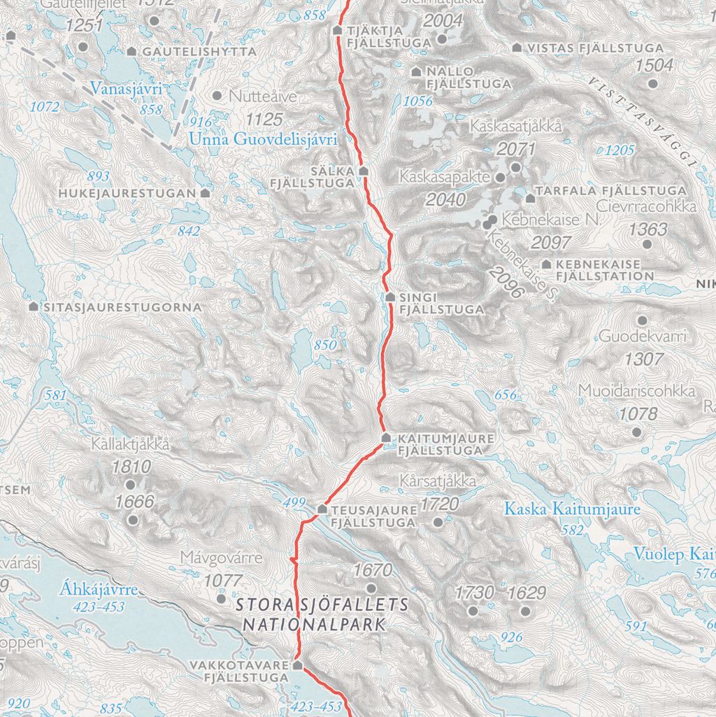 Stigkarta Kungsleden