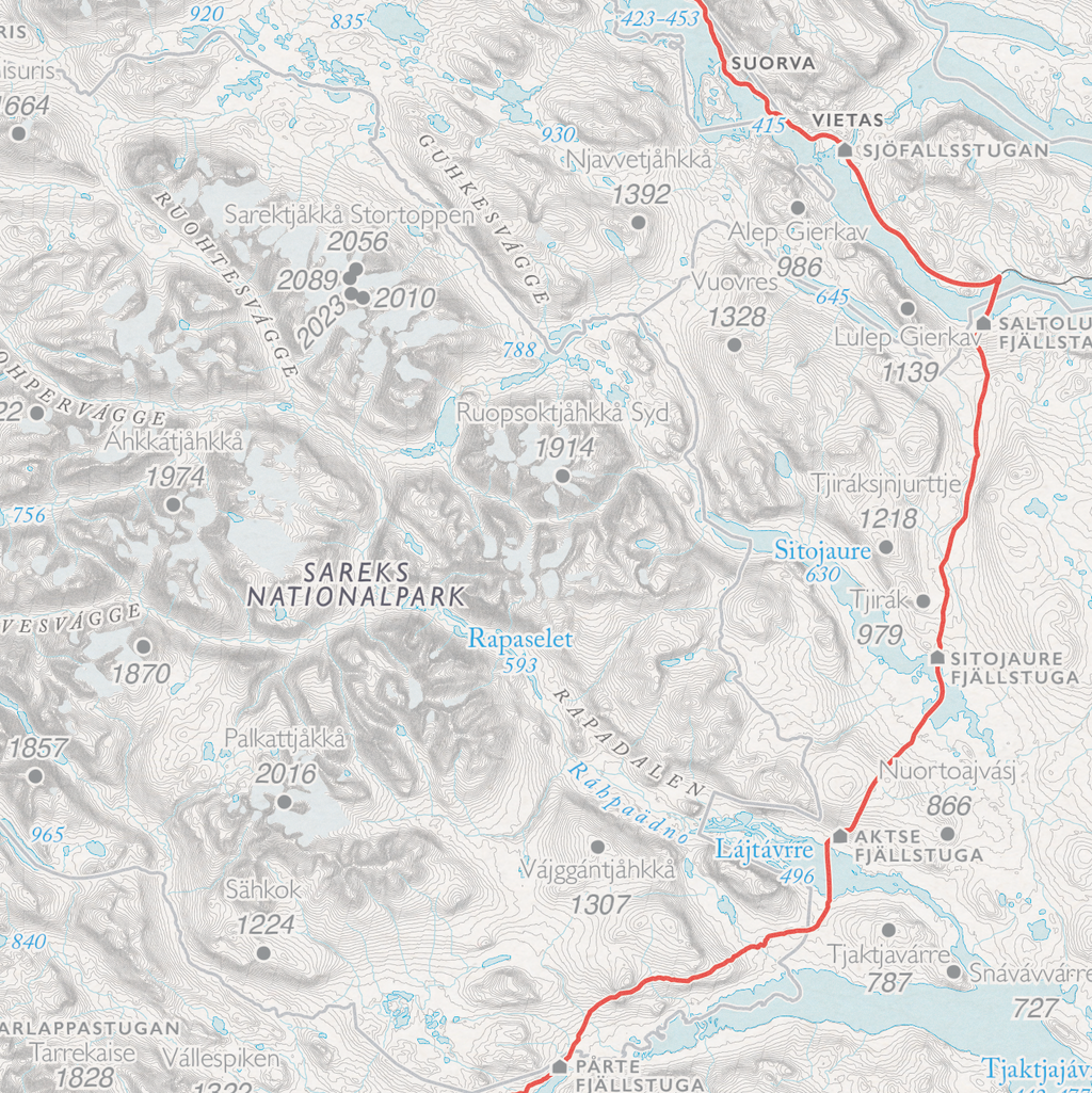 Stigkarta Kungsleden