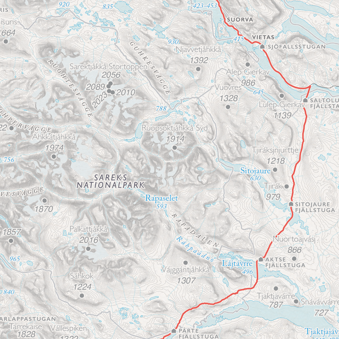 Stigkarta Kungsleden