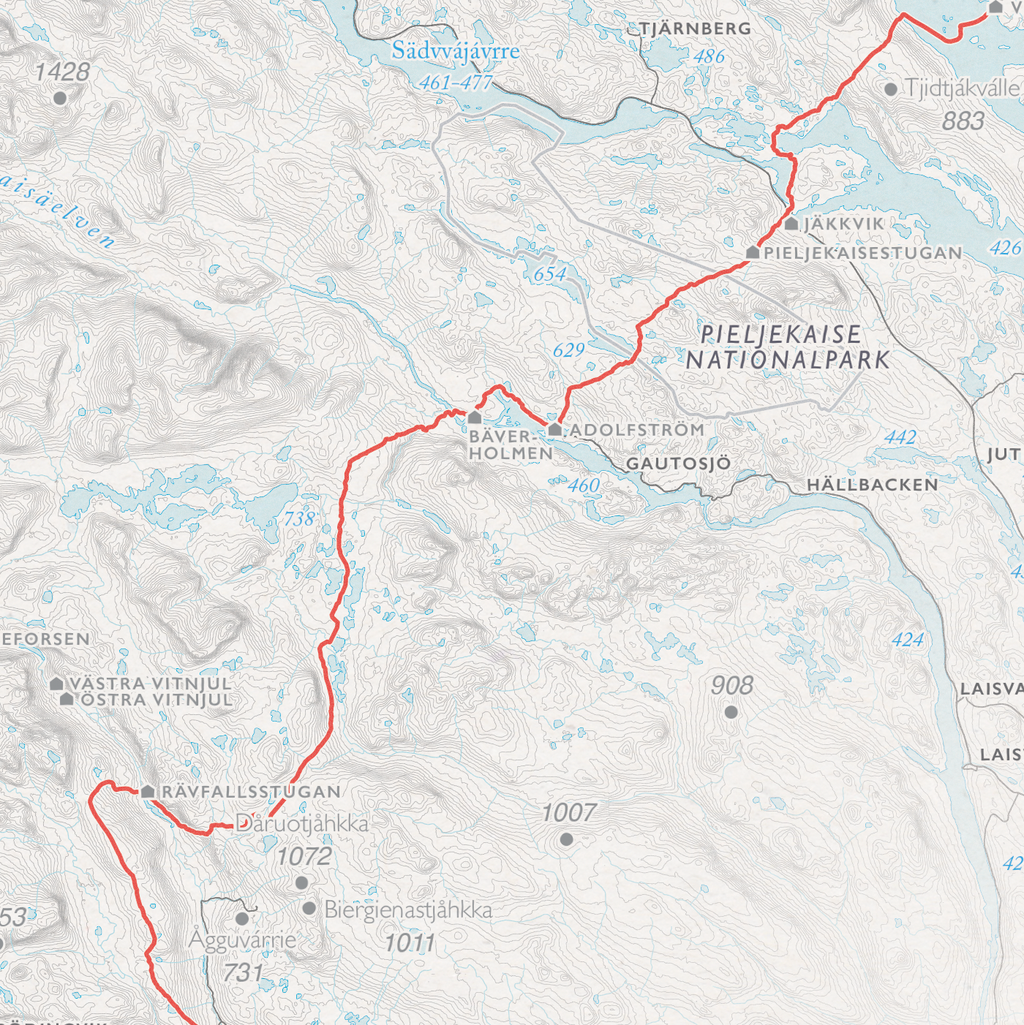 Stigkarta Kungsleden