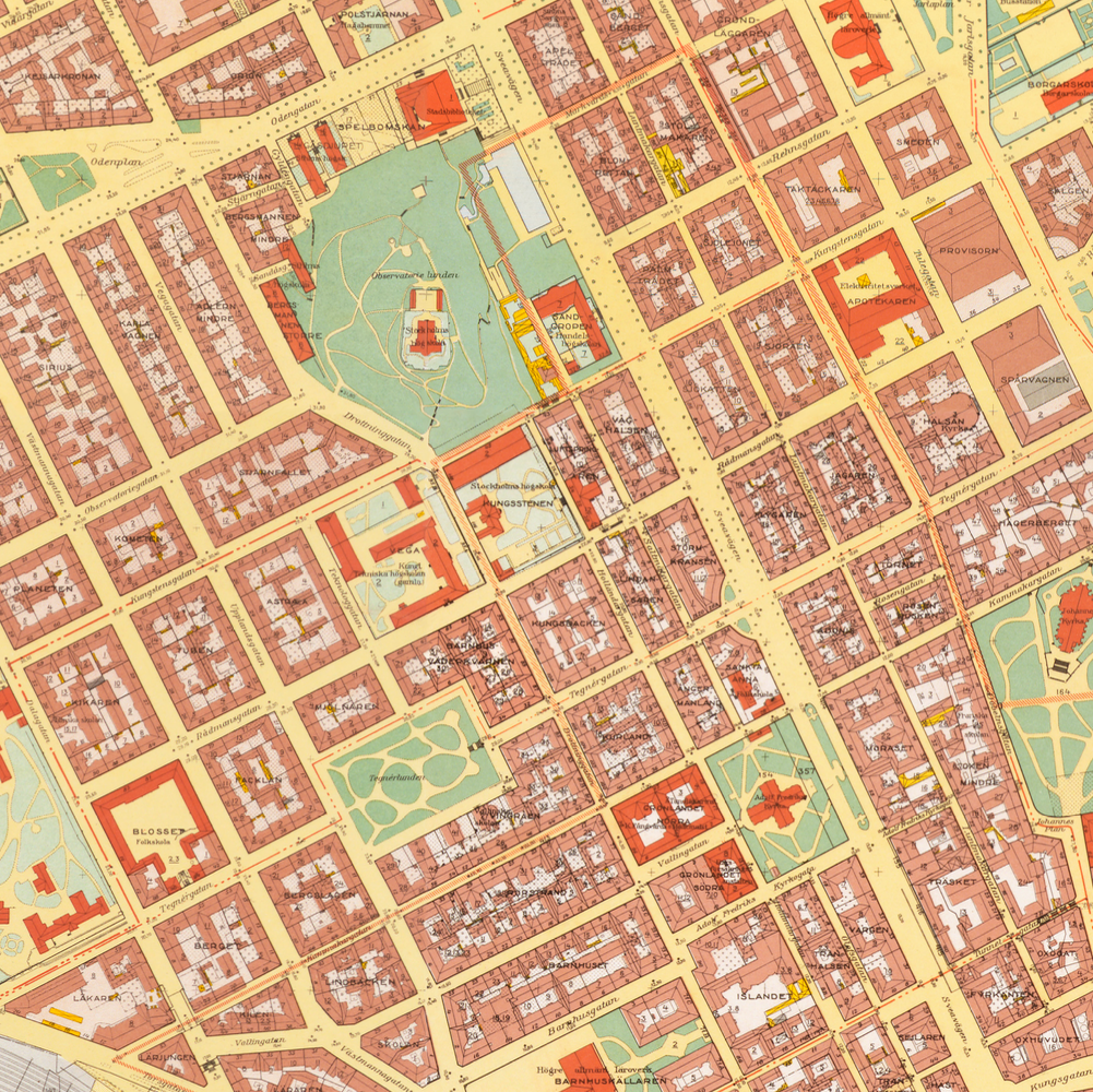 Norrmalm - Gamla Stan (1938-1940 års karta över Stockholm)