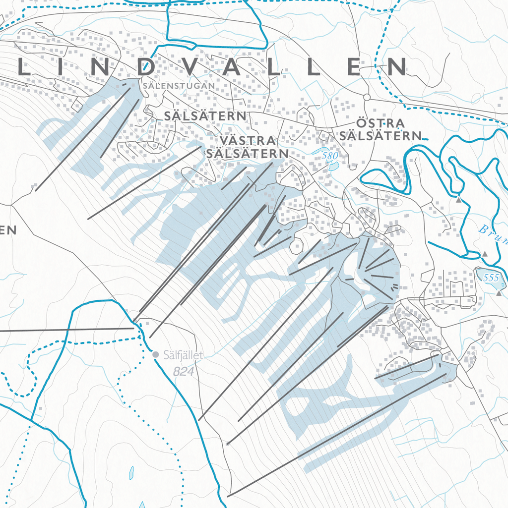 Skidkarta Sälen - Lindvallen - Tandådalen