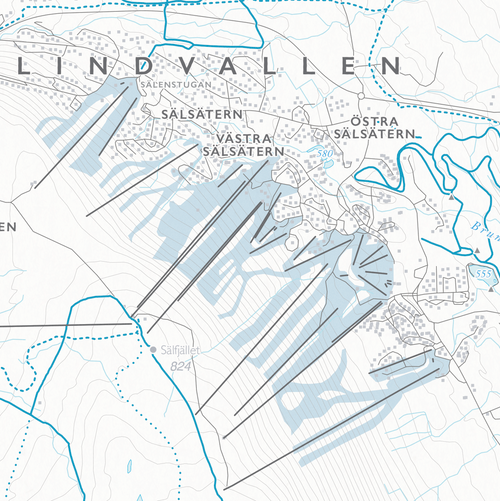Skidkarta Sälen - Lindvallen - Tandådalen