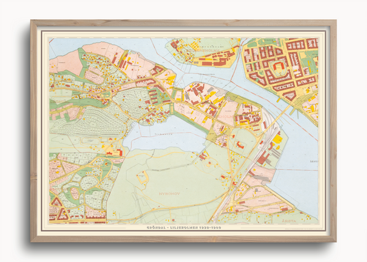 Gröndal - Liljeholmen (1938-1940 års karta över Stockholm)