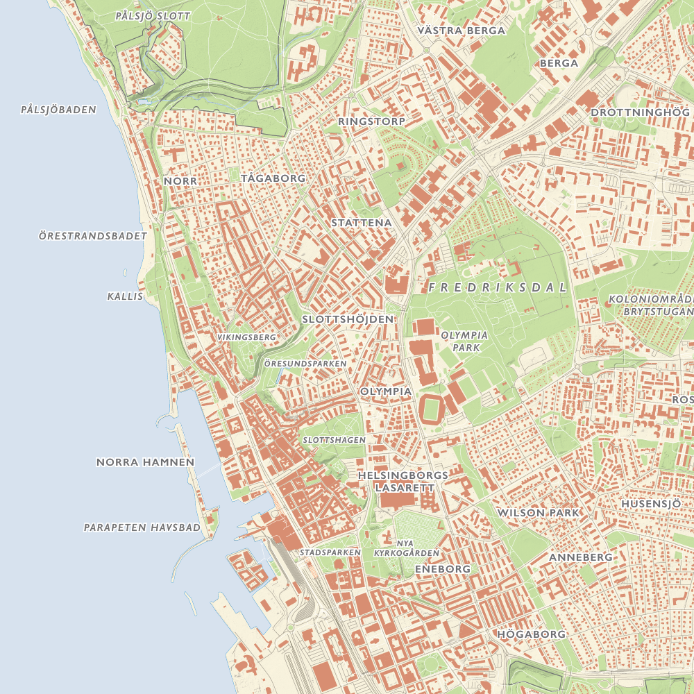 Stadskarta Helsingborg