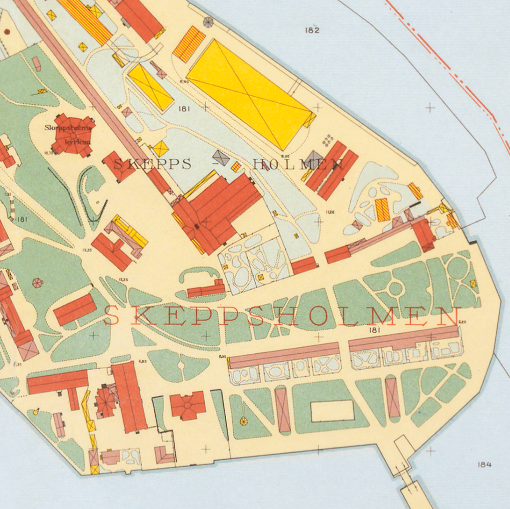 Skeppsholmen (1938-1940 års karta över Stockholm)