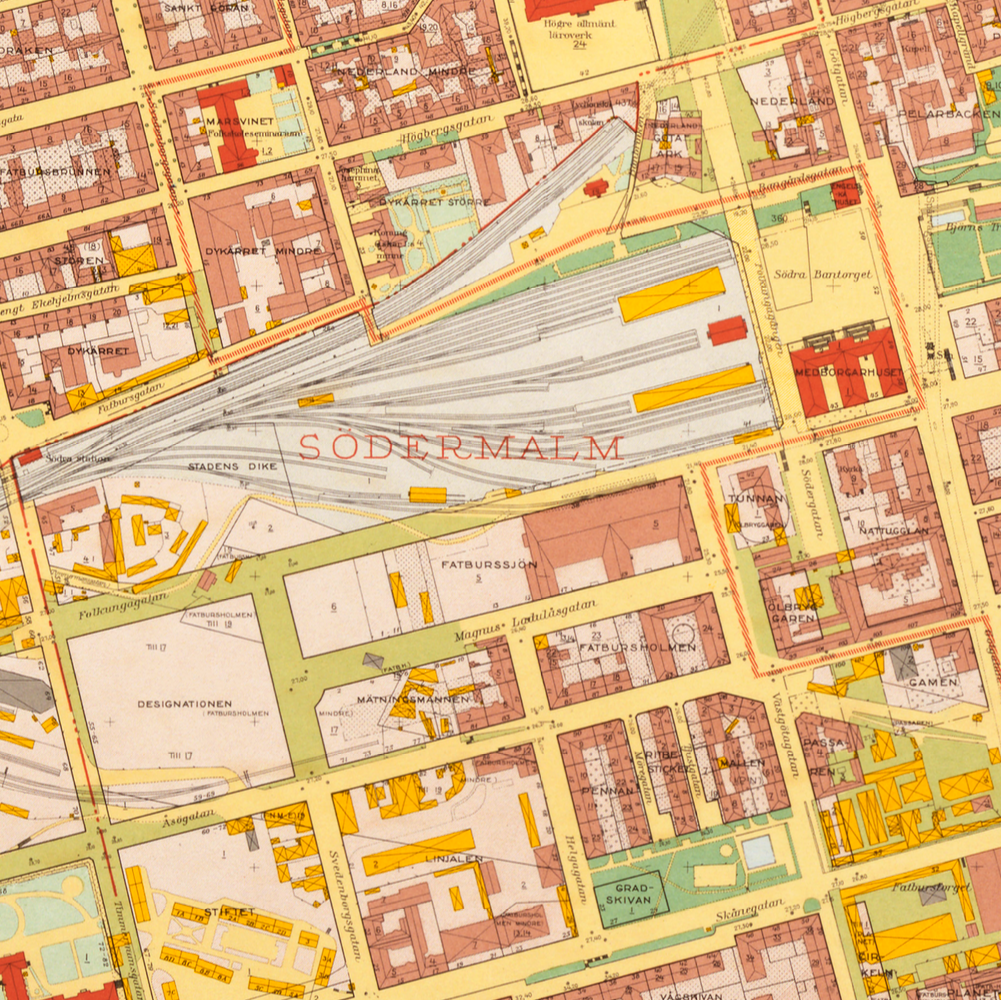 Södermalm (1938-1940 års karta över Stockholm)
