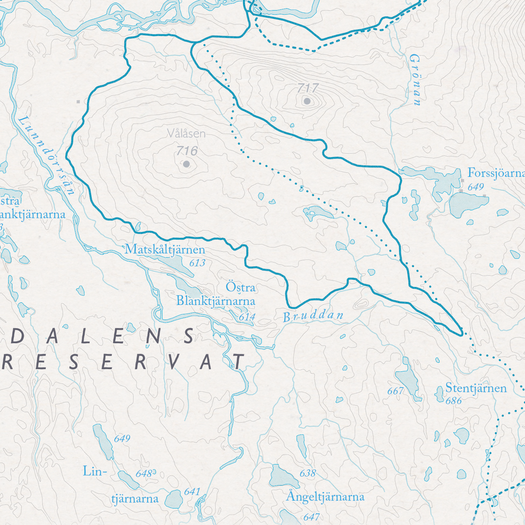 Skidkarta Södra Årefjällen