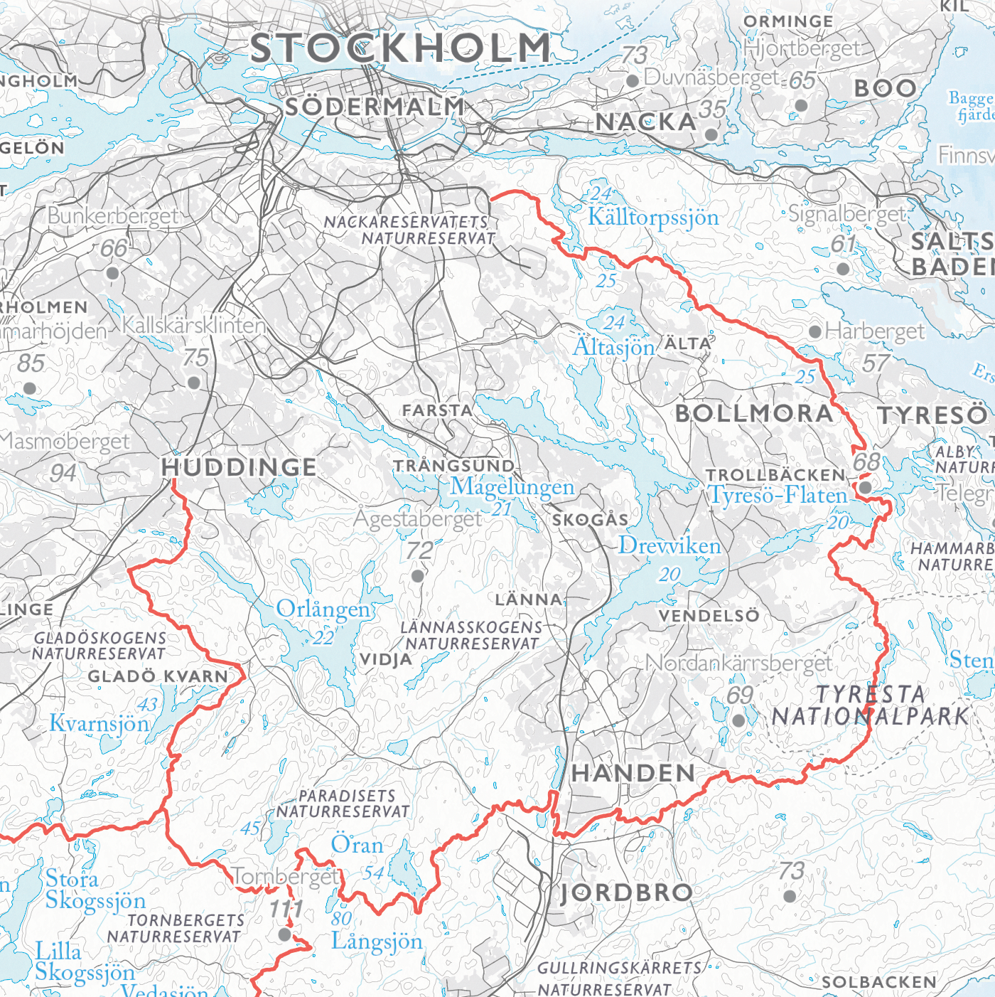 Stigkarta Sörmlandsleden