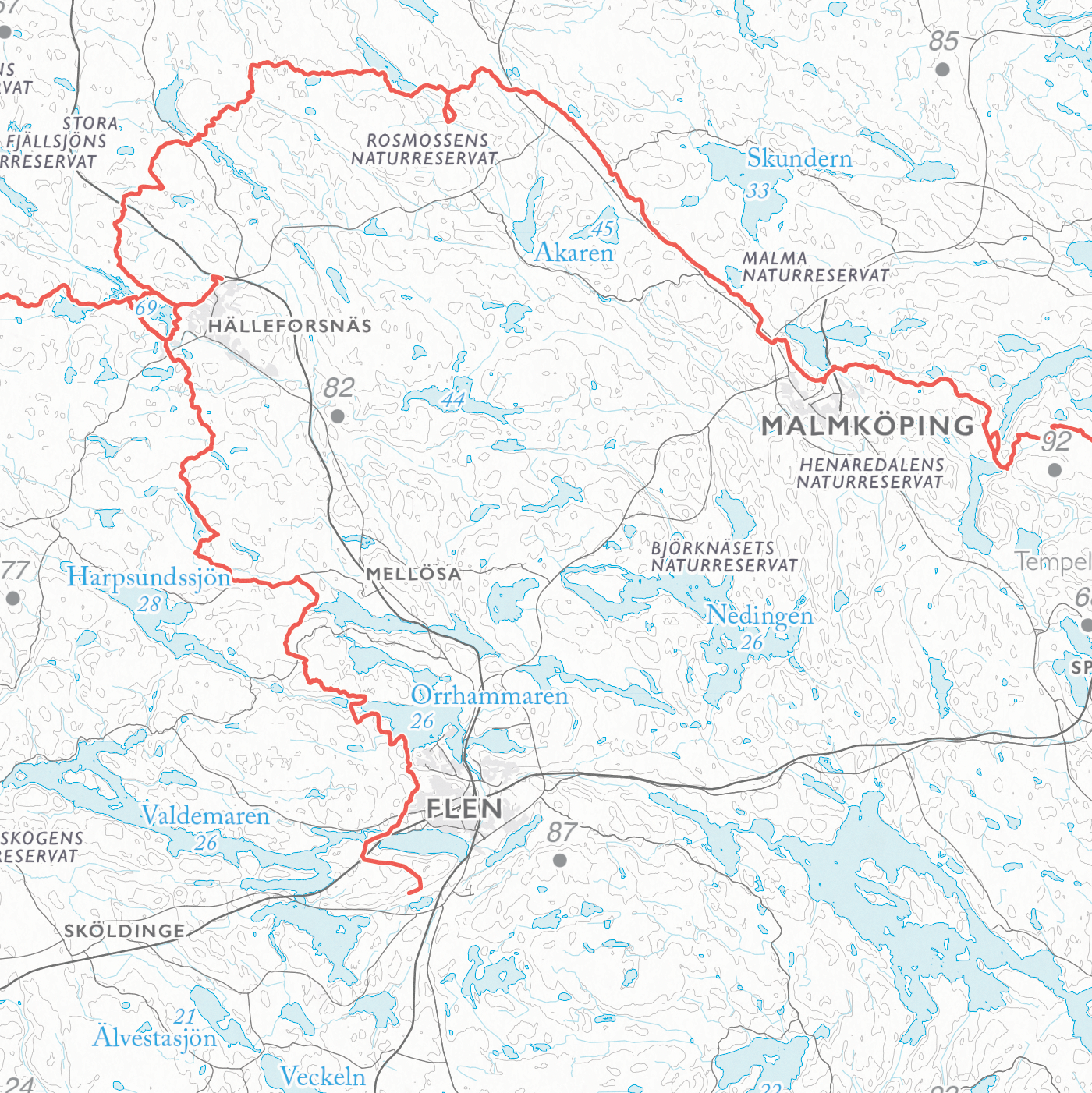 Stigkarta Sörmlandsleden