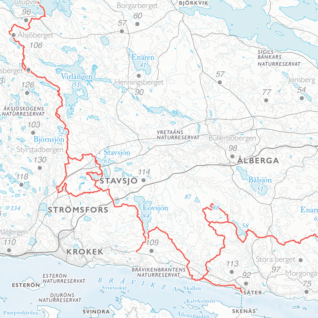 Stigkarta Sörmlandsleden