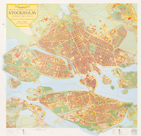 Stockholm - full storlek (1938-1940 års karta över Stockholm)