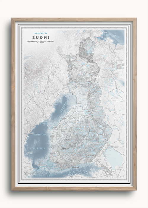 Suomen kartta, seinäkartta Dapa Mapsilta
