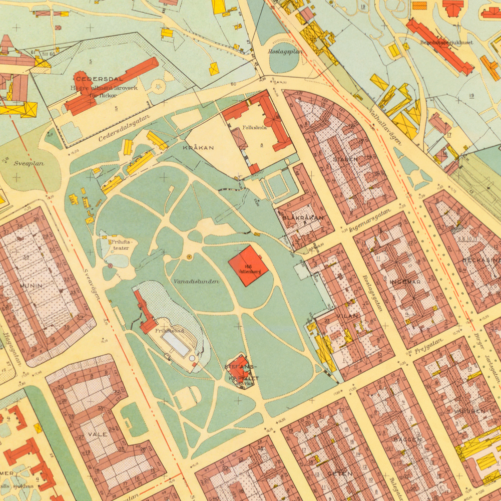 Vasastaden (1938-1940 års karta över Stockholm)