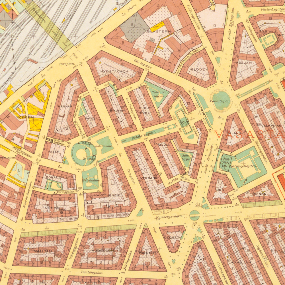Vasastaden (1938-1940 års karta över Stockholm)