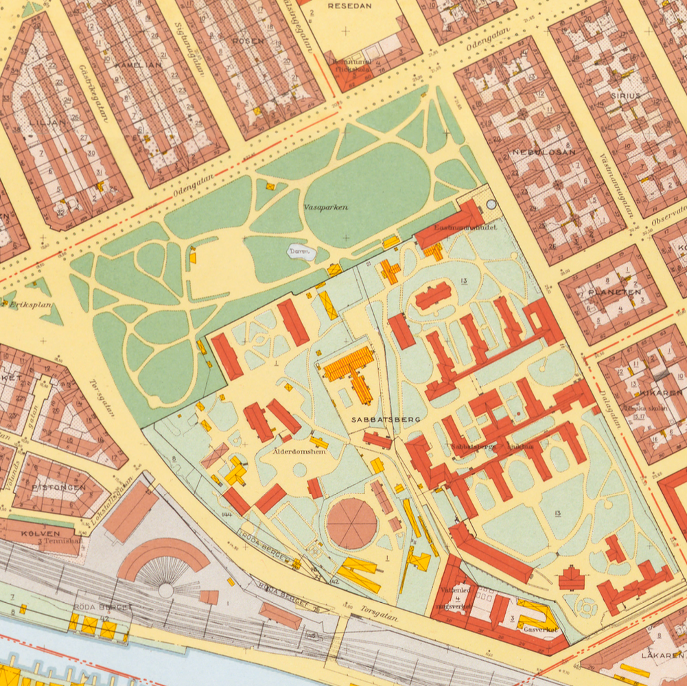 Vasastaden (1938-1940 års karta över Stockholm)