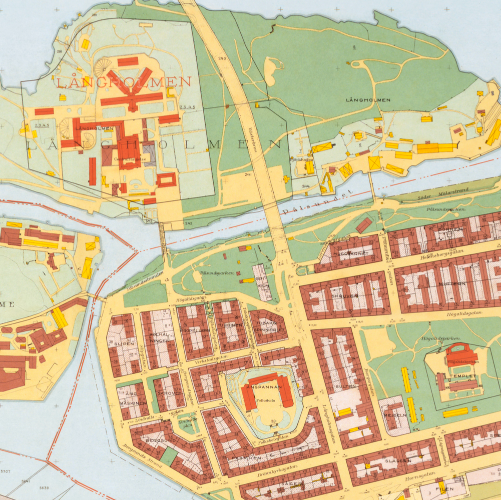 Västra Södermalm (1938-1940 års karta över Stockholm)