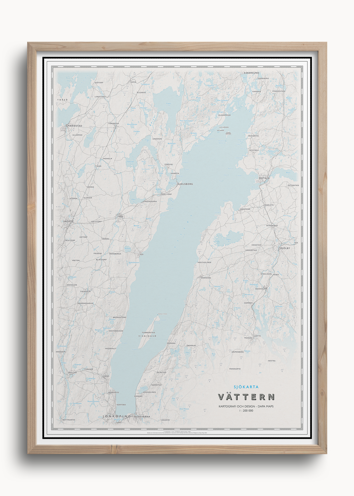 Sjökarta Vättern – Dapa Maps