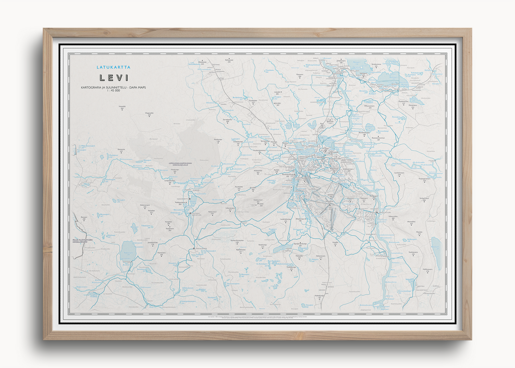 Levin latukartta, seinäkartta Dapa Mapsilta