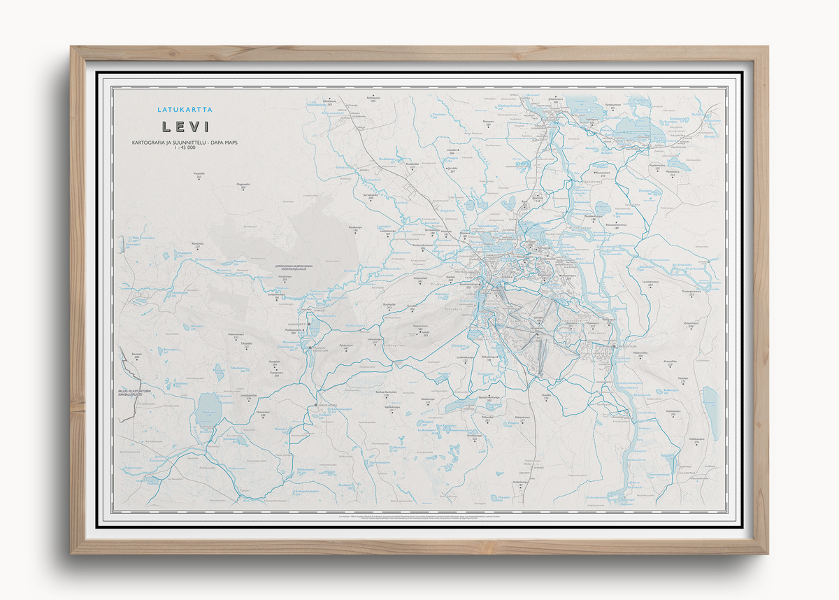 Levin latukartta, seinäkartta Dapa Mapsilta